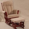 Classic Wooden Glider Chair with Ottoman