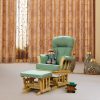 Classic Wooden Glider Chair with Ottoman