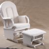 DSC_0203 High Back Wooden Nursery Glider Chair with Ottoman