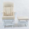 Classic Wooden Glider Chair with Ottoman