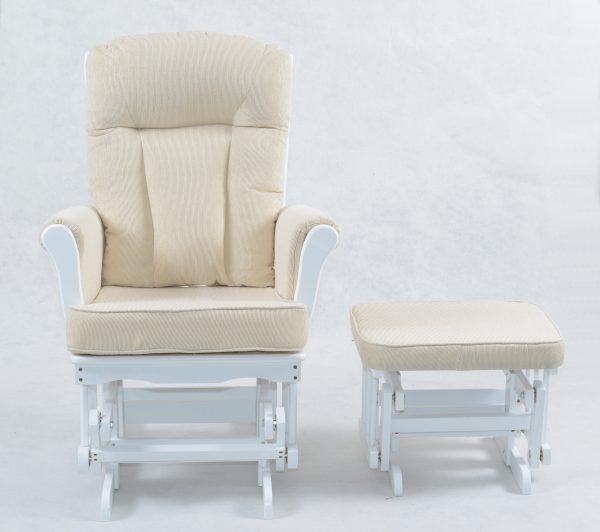 Classic Wooden Glider Chair with Ottoman