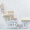 Classic Wooden Glider Chair with Ottoman