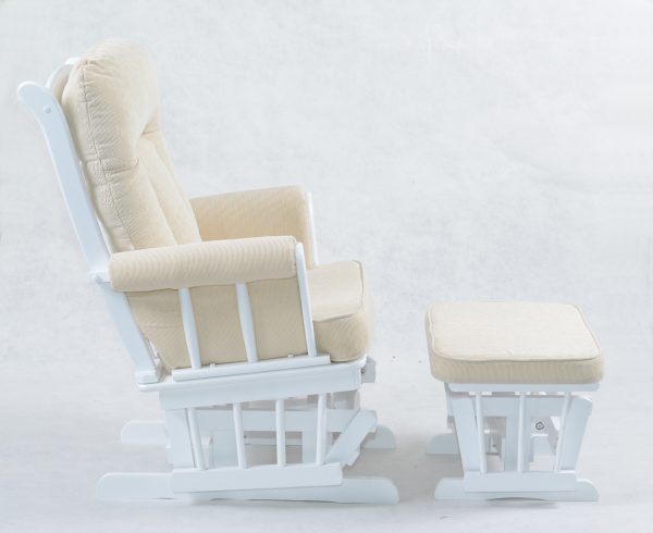 Classic Wooden Glider Chair with Ottoman