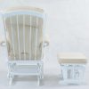 Classic Wooden Glider Chair with Ottoman