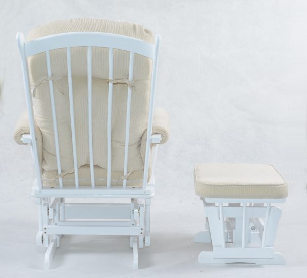 Classic Wooden Glider Chair with Ottoman