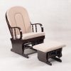 DSC_0330 Custom Wooden Rocking Chair with Ottoman for Nursery Furniture Manufacturer