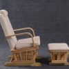 wooden-nursery-glider-side-view.jpg Side view of wooden nursery glider chair