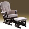 Classic Wooden Glider Chair with Ottoman