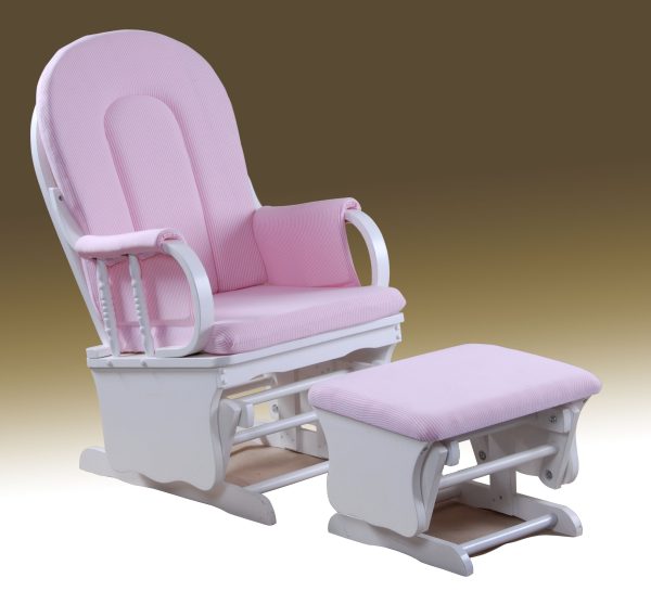 DSC_0340副本 High Back Wooden Nursery Glider Chair with Ottoman
