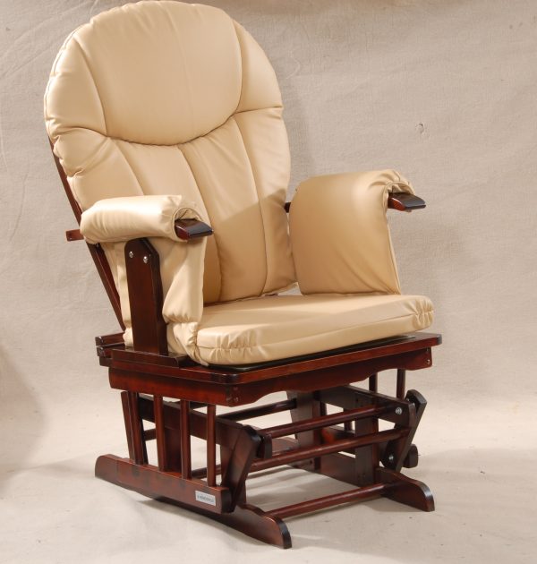 Classic High Back Nursery Glider Chair with Ottoman