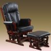 Classic Wooden Glider Chair with Ottoman