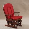 High Back Wooden Nursery Glider Rocking Chair