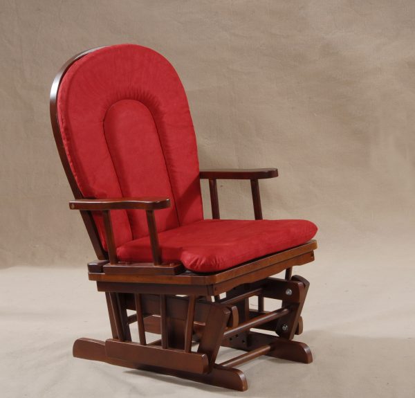 High Back Wooden Nursery Glider Rocking Chair