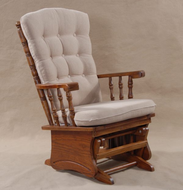 DSC_0462 Classic Wooden Glider Chair with Ottoman