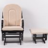 DSC_0497 High Back Wooden Nursery Glider Chair with Ottoman