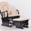 DSC_0503 High Back Wooden Nursery Glider Chair with Ottoman