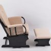 DSC_0505 High Back Wooden Nursery Glider Chair with Ottoman