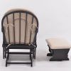 DSC_0508 High Back Wooden Nursery Glider Chair with Ottoman