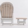 DSC_0513 High Back Wooden Nursery Glider Chair with Ottoman