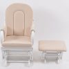 DSC_0516 High Back Wooden Nursery Glider Chair with Ottoman