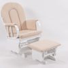 DSC_0518 High Back Wooden Nursery Glider Chair with Ottoman
