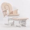 DSC_0520 High Back Wooden Nursery Glider Chair with Ottoman