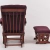 Padded High Back Nursery Glider Chair with Ottoman