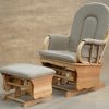DSC_0617 High Back Wooden Nursery Glider Chair with Ottoman