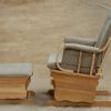 DSC_0619 High Back Wooden Nursery Glider Chair with Ottoman