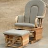 DSC_0620 High Back Wooden Nursery Glider Chair with Ottoman