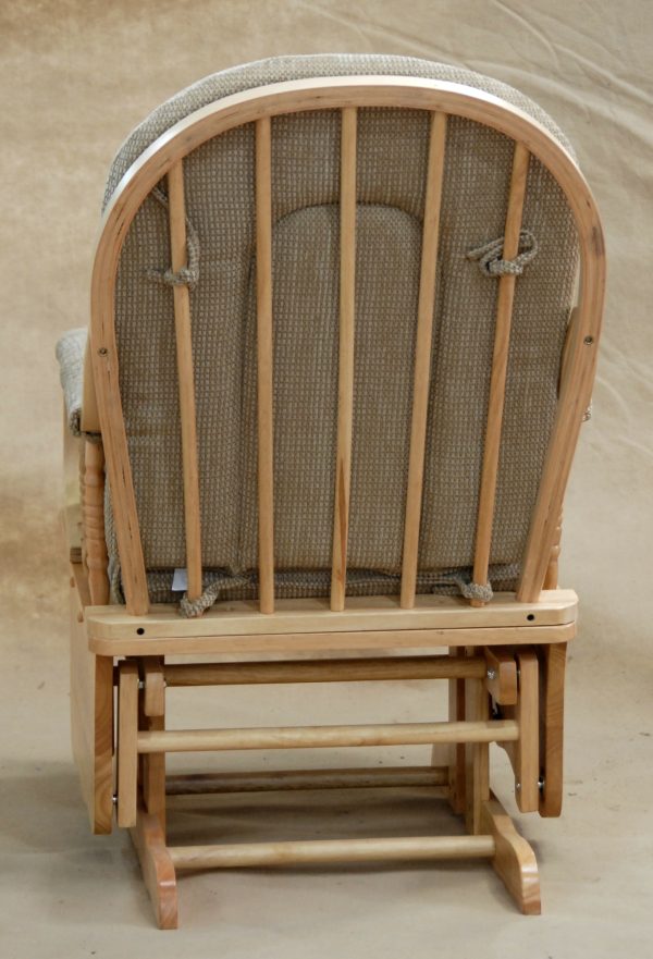 DSC_0622 High Back Wooden Nursery Glider Chair with Ottoman