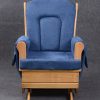 Upholstered Nursery Glider Chair with Wooden Frame