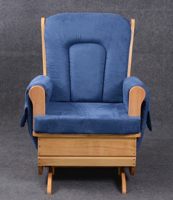 Upholstered Nursery Glider Chair with Wooden Frame