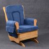 Upholstered Nursery Glider Chair with Wooden Frame
