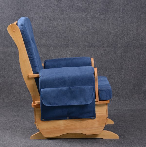 Upholstered Nursery Glider Chair with Wooden Frame
