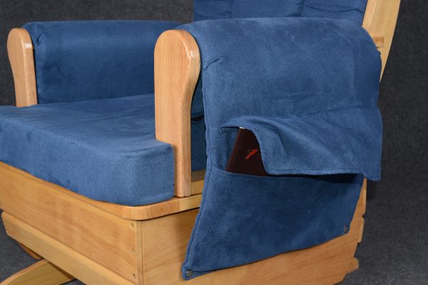 Upholstered Nursery Glider Chair with Wooden Frame