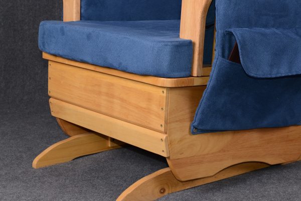Upholstered Nursery Glider Chair with Wooden Frame