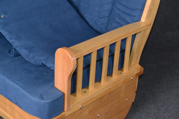 Upholstered Nursery Glider Chair with Wooden Frame