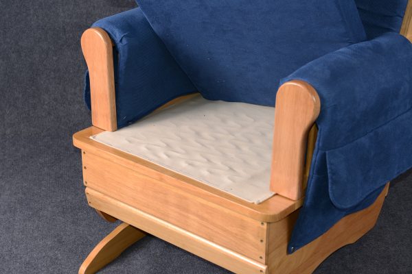 Upholstered Nursery Glider Chair with Wooden Frame
