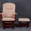 DSC_0659 Padded Nursery Glider with Ottoman – High Back Wooden Glider