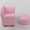 DSC_0661 Pink Kids Sofa with Ottoman – Upholstered Children’s Armchair