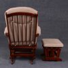 Wooden Nursery Glider and Ottoman – Rear View Rear view of wooden nursery glider chair and matching ottoman