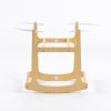 Wooden Rocking Baby Bassinet with Woven Basket & Canopy