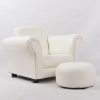Custom White Baby Armchair with Ottoman White baby armchair with padded armrests and matching footstool