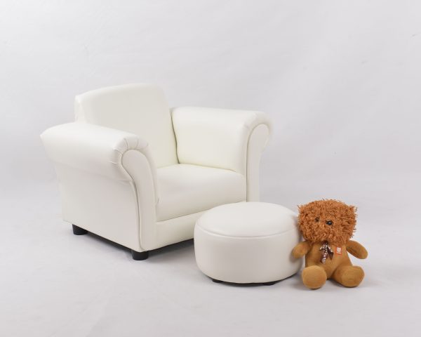 DSC_0754 Custom White Baby Armchair with Ottoman