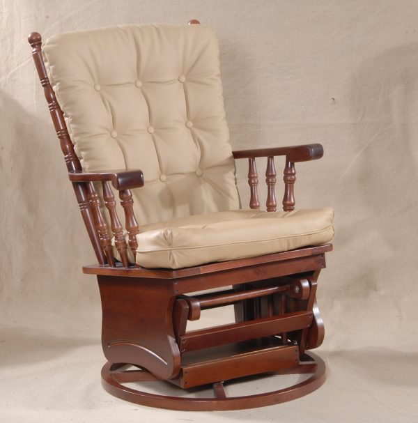 DSC_0820 Classic Wooden Glider Chair with Ottoman