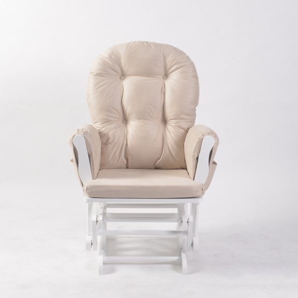 DSC_0845 副本 Tufted Wooden Nursery Glider Chair with Ottoman