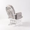 DSC_0860 副本 Tufted Wooden Nursery Glider Chair with Ottoman