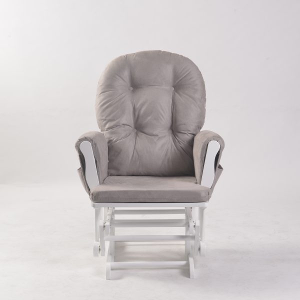 DSC_0867 副本 Tufted Wooden Nursery Glider Chair with Ottoman