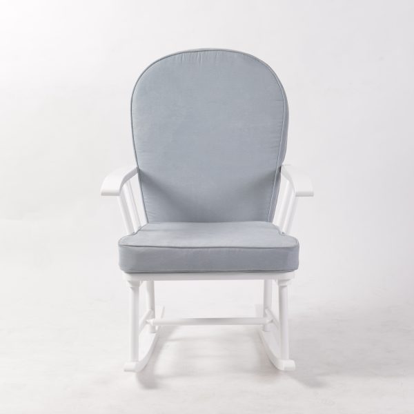 DSC_0868 Upholstered Wooden Nursery Rocking Chair